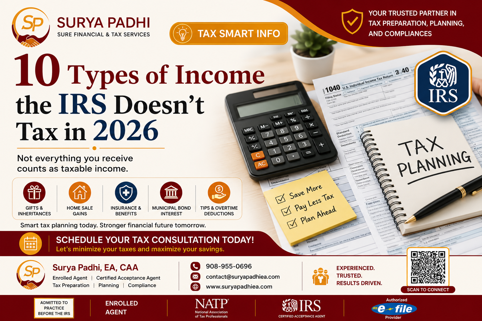 10 Types of Income the IRS Doesn’t Tax in 2026: What Every Taxpayer ...